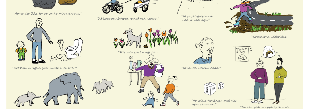 sprog metaforer sprogbøffer illustration tegning print