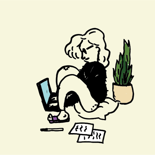 work summer job doodle illustration